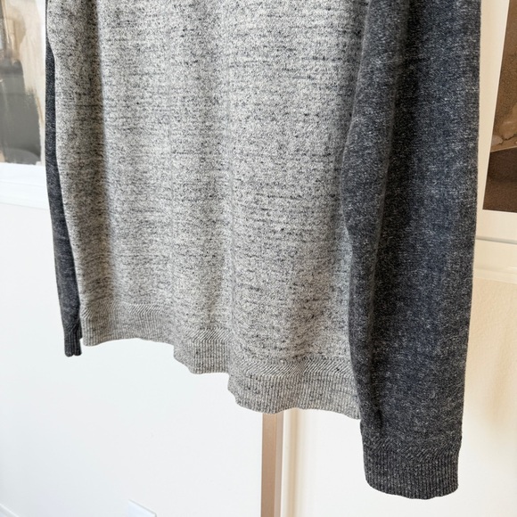 Lucky Brand Men's Gray Henley Sweater Size L Long Sleeve Raglan Casual - Picture 9 of 9